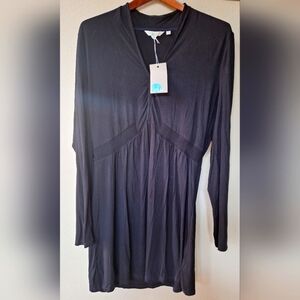 NWT Boden Womens Knee-length Black Jersey Dress Size 12